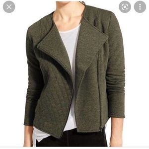 Athleta Olive Green Belvedere Cotton Moro Jacket